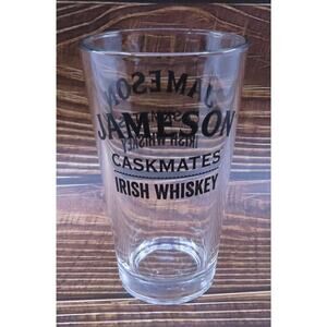Jameson Irish Whiskey Caskmates Glass 16 oz Pint Beer Glass Clear